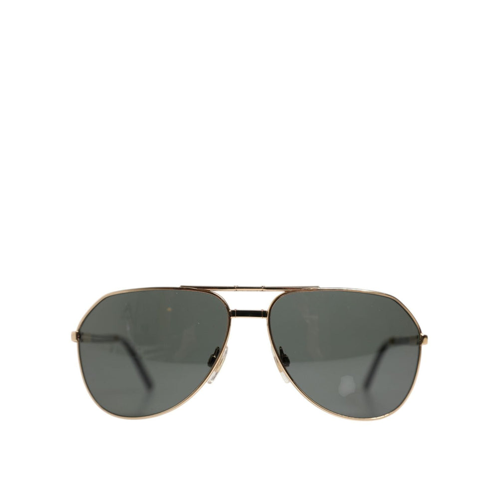 Dolce & Gabbana Gold DG2106K Pilot Frame Tinted Lens Polarized Sunglasses GLA1362