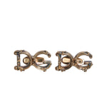 Dolce & Gabbana Gold Tone 925 Sterling Silver DG Logo Accessory Cufflink SMY10437