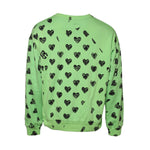 Dolce & Gabbana Green Heart Print Crew Neck Pullover Sweater TSH90296-52