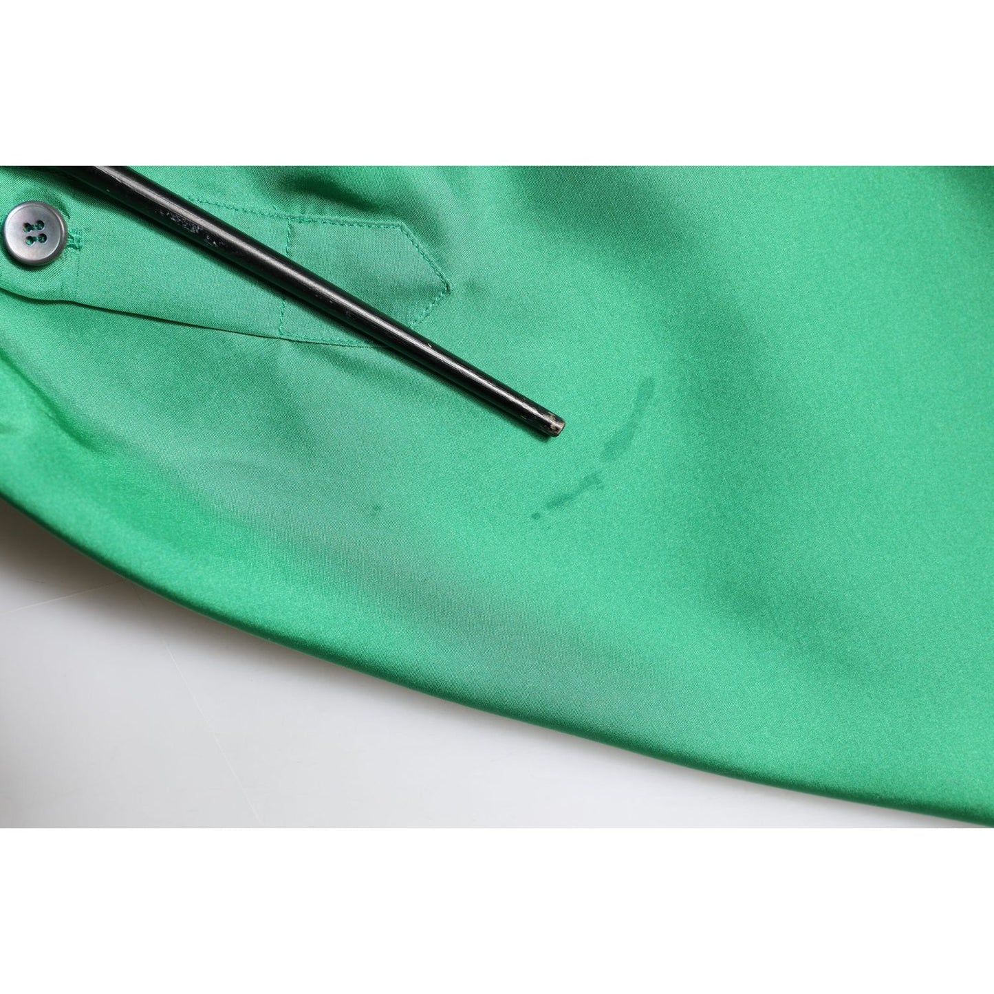 Dolce & Gabbana Green Silk Satin Long Sleeves Casual Shirt TSH90180-40