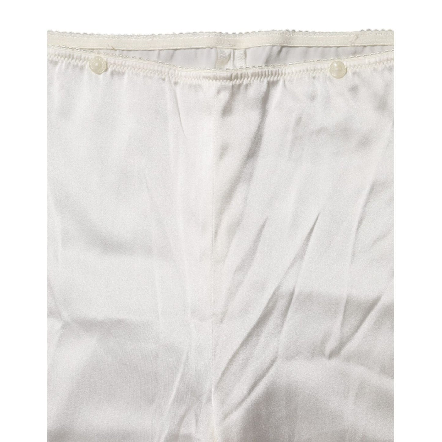 Dolce & Gabbana Ivory Silk Tapered High Waist Pants PAN76161-36