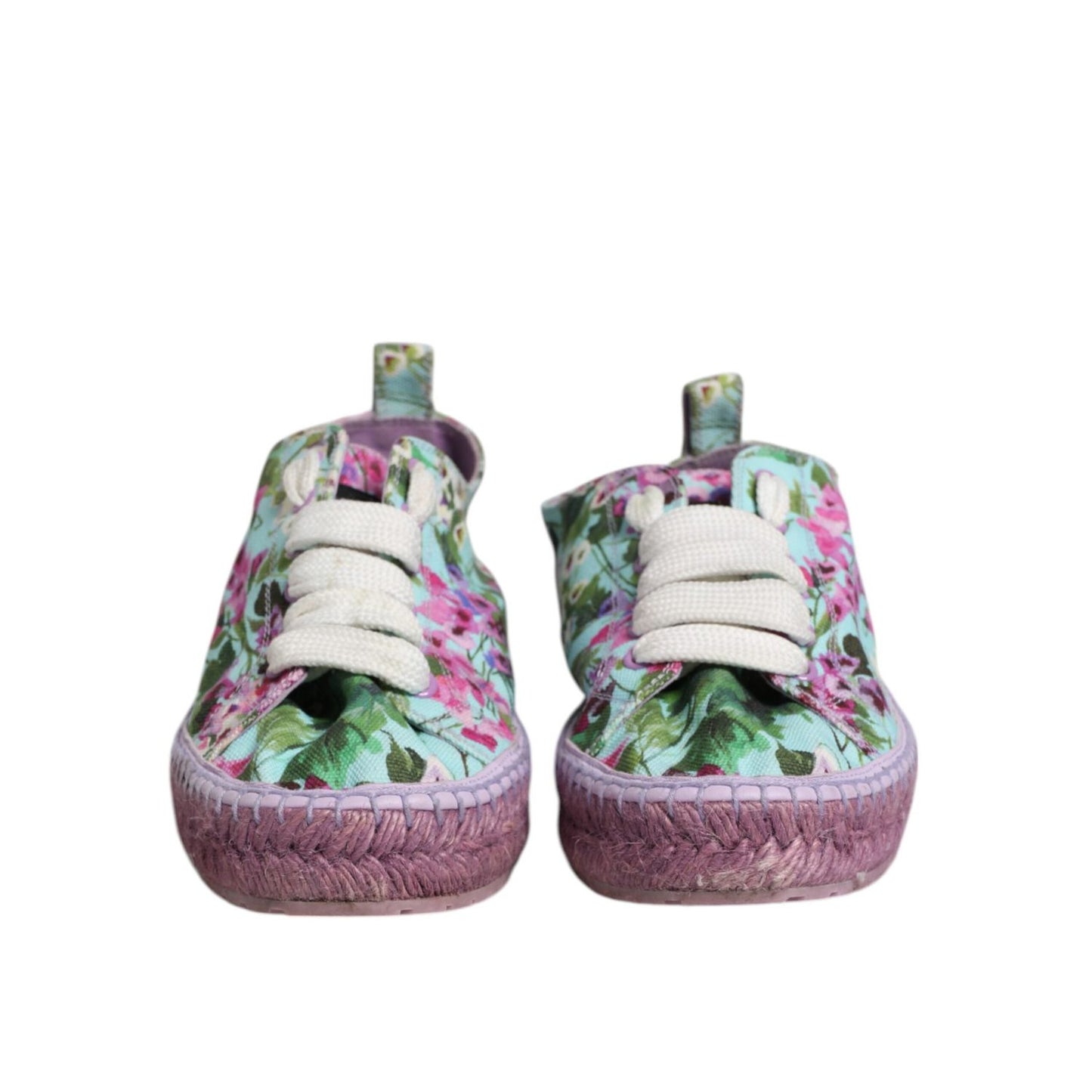 Dolce & Gabbana Multicolor Canvas Espadrilles Sneakers Shoes LA12729-38