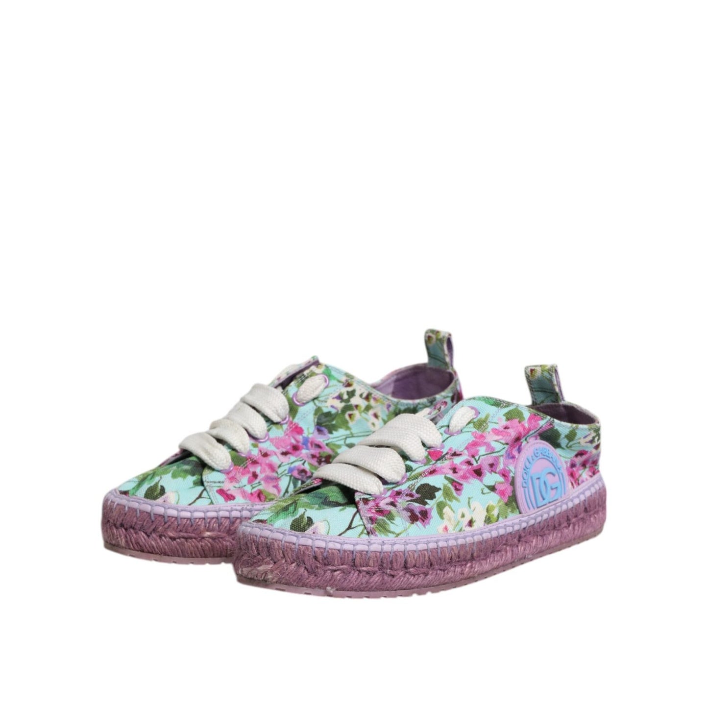 Dolce & Gabbana Multicolor Canvas Espadrilles Sneakers Shoes LA12729-38