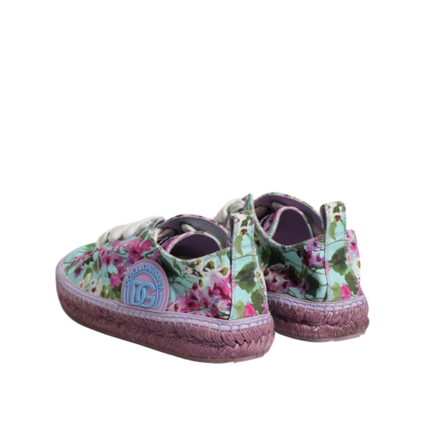 Dolce & Gabbana Multicolor Canvas Espadrilles Sneakers Shoes LA12729-38