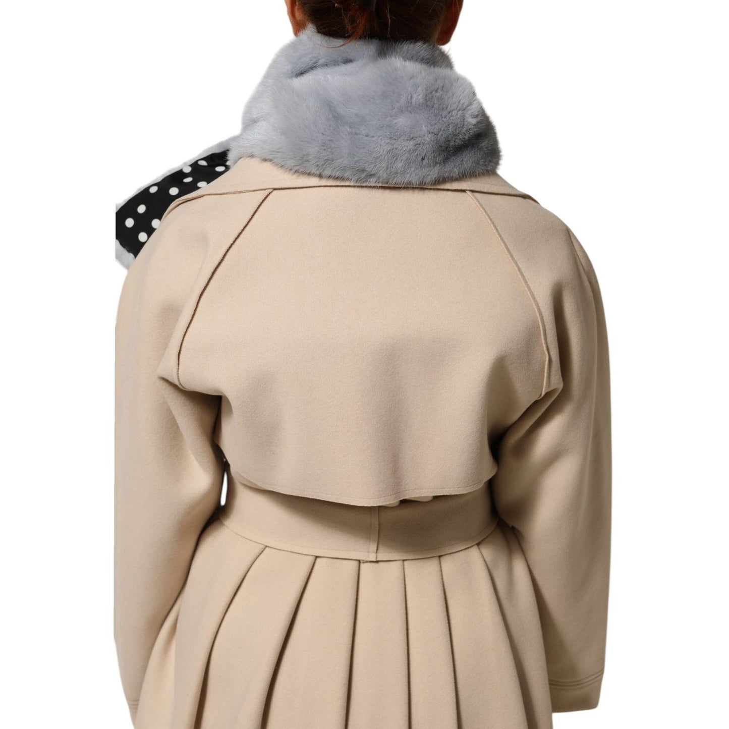 Dolce & Gabbana Powder Blue Mink Fur Neck Warmer Scarf