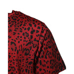 Dolce & Gabbana Red Cotton Leopard Short Sleeves T-shirt TSH906965-50
