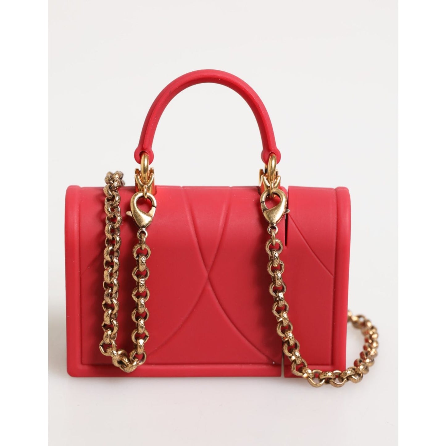 Dolce & Gabbana Red Silicone Devotion Heart Cover Bag Women Airpods Case SMY11140