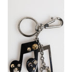 Dolce & Gabbana Silver Musical Note Key Holder Keychain Bag Charm Keyring SMY11026