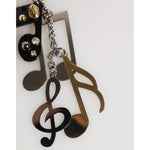 Dolce & Gabbana Silver Musical Note Key Holder Keychain Bag Charm Keyring SMY11026