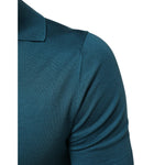 Dolce & Gabbana Teal Blue Silk Collar Short Sleeve Polo T-shirt TSH91071-46