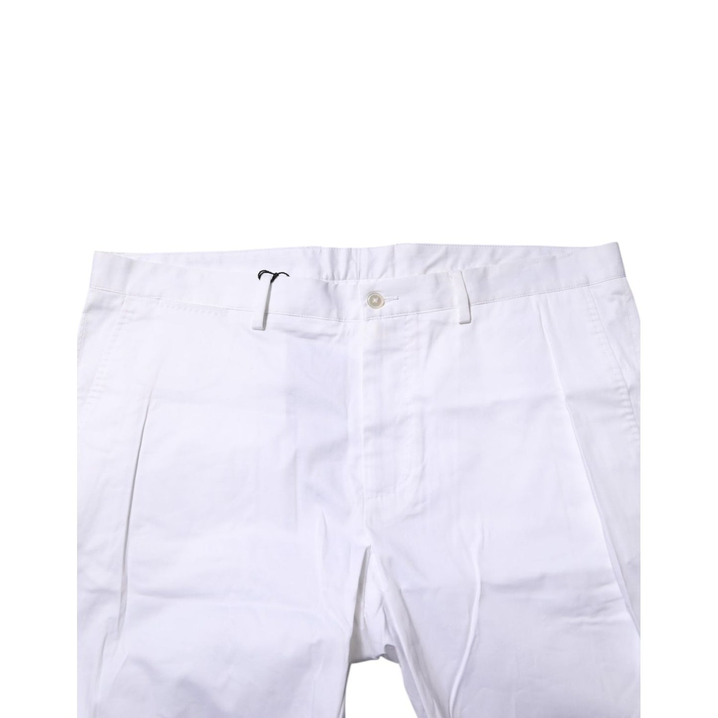 Dolce & Gabbana White Chinos Cotton Stretch Casual Shorts PAN76394-58