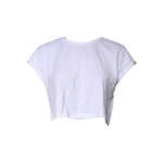Dolce & Gabbana White Cotton Crew Neck Cropped Top T-shirt TSH87187-38