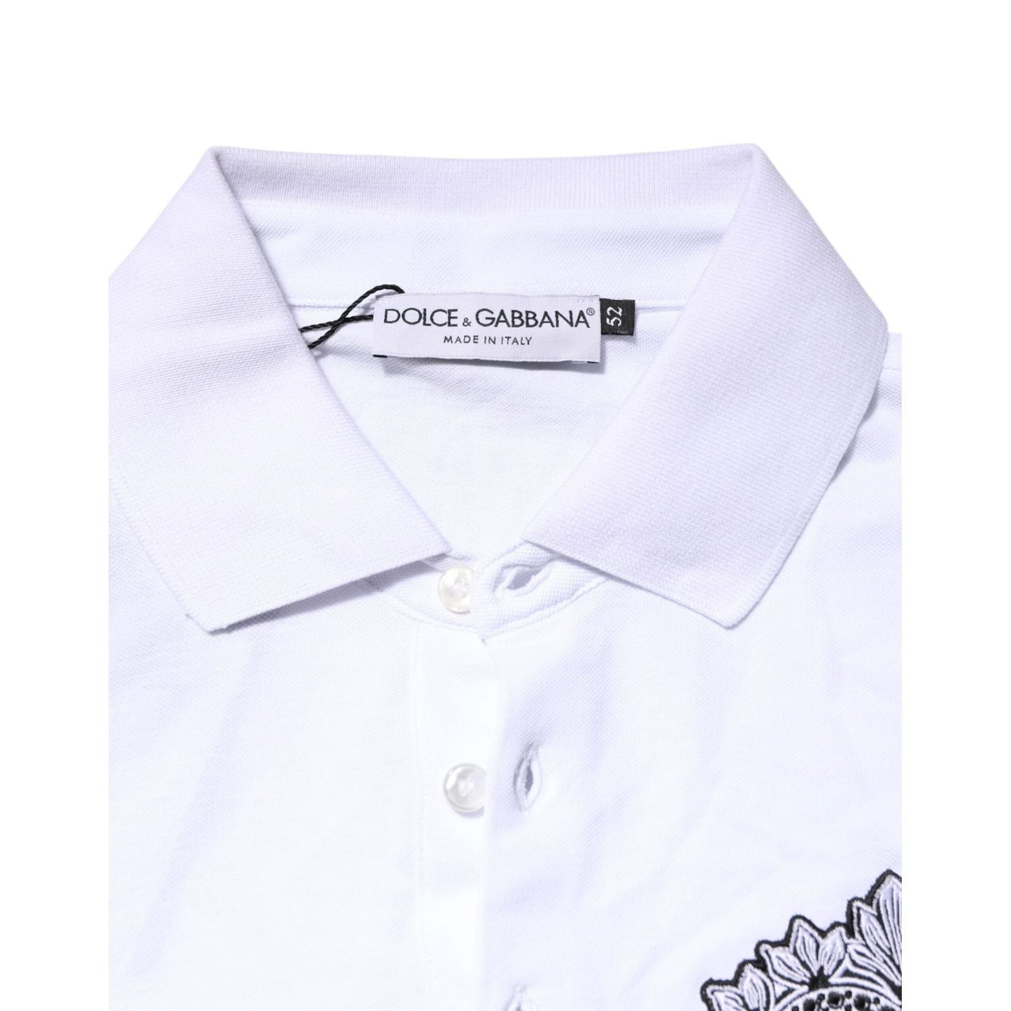 Dolce & Gabbana White Cotton DG Heart Logo Embroider T-shirt TSH90619-52