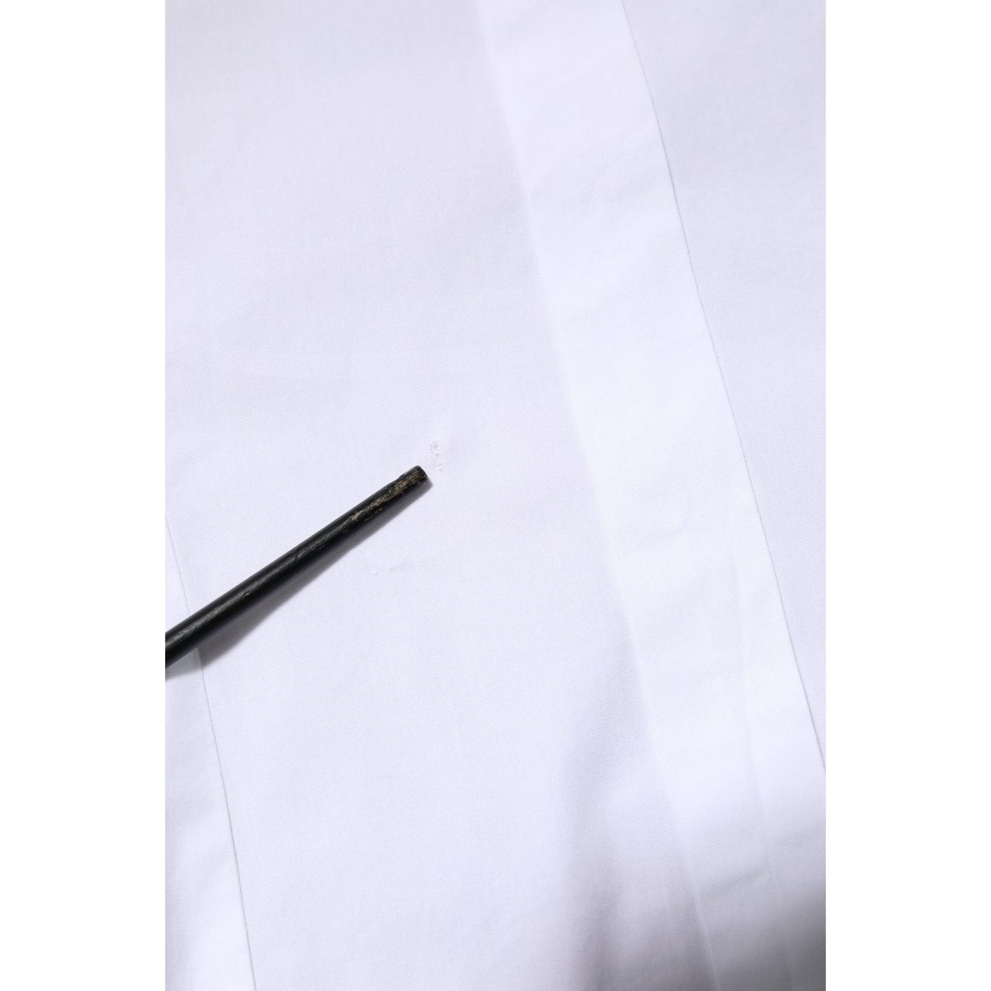 Dolce & Gabbana White GOLD Cotton Long Sleeves Dress Men Shirt TSH90819-38