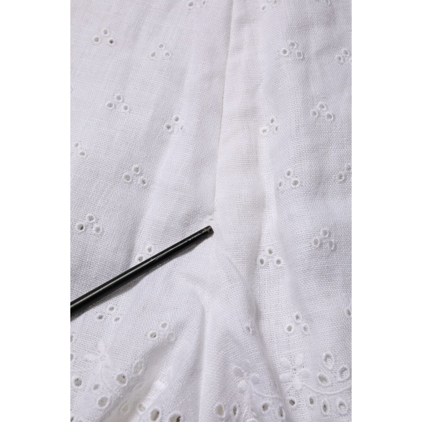 Dolce & Gabbana White Linen High Waisted Hot Pants Shorts PAN75543-38
