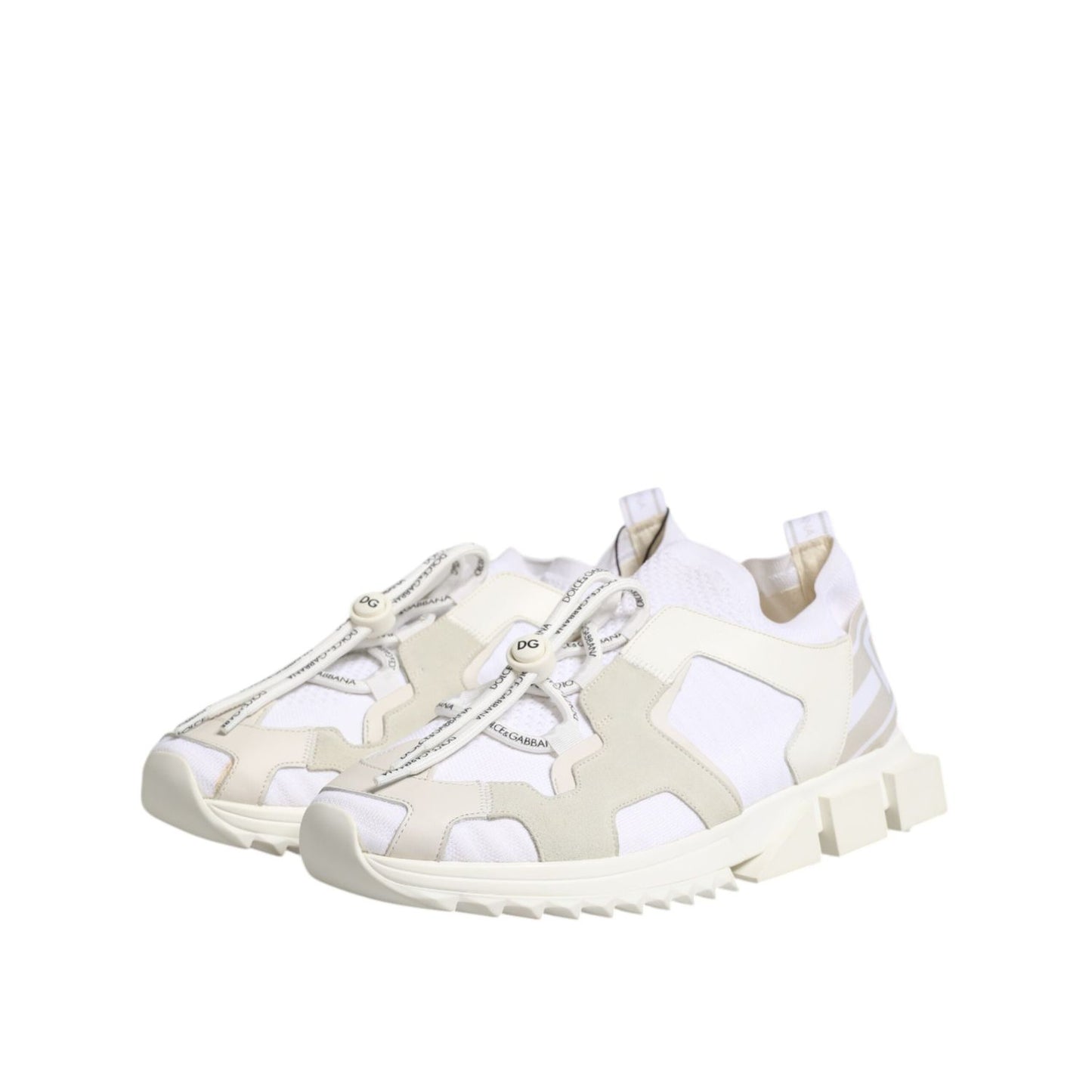 Dolce & Gabbana White Mesh Sorrento Trekking Sneakers Shoes MV7264-42