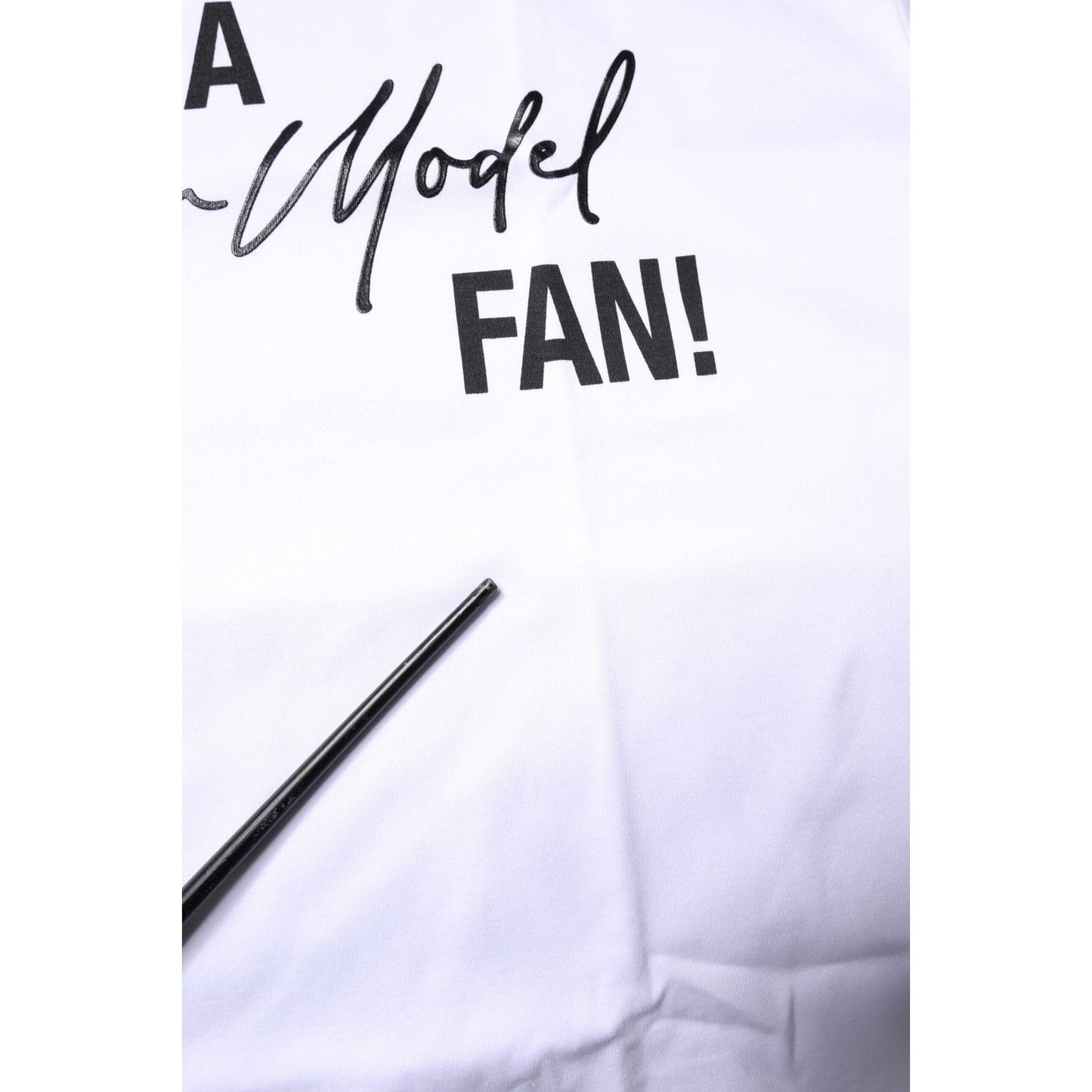 Dolce & Gabbana White Printed Cotton Round Neck Top T-shirt TSH87261-38