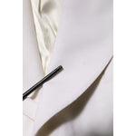 Dolce & Gabbana White Wool Single Breasted Women Coat Jacket JKT41312-42