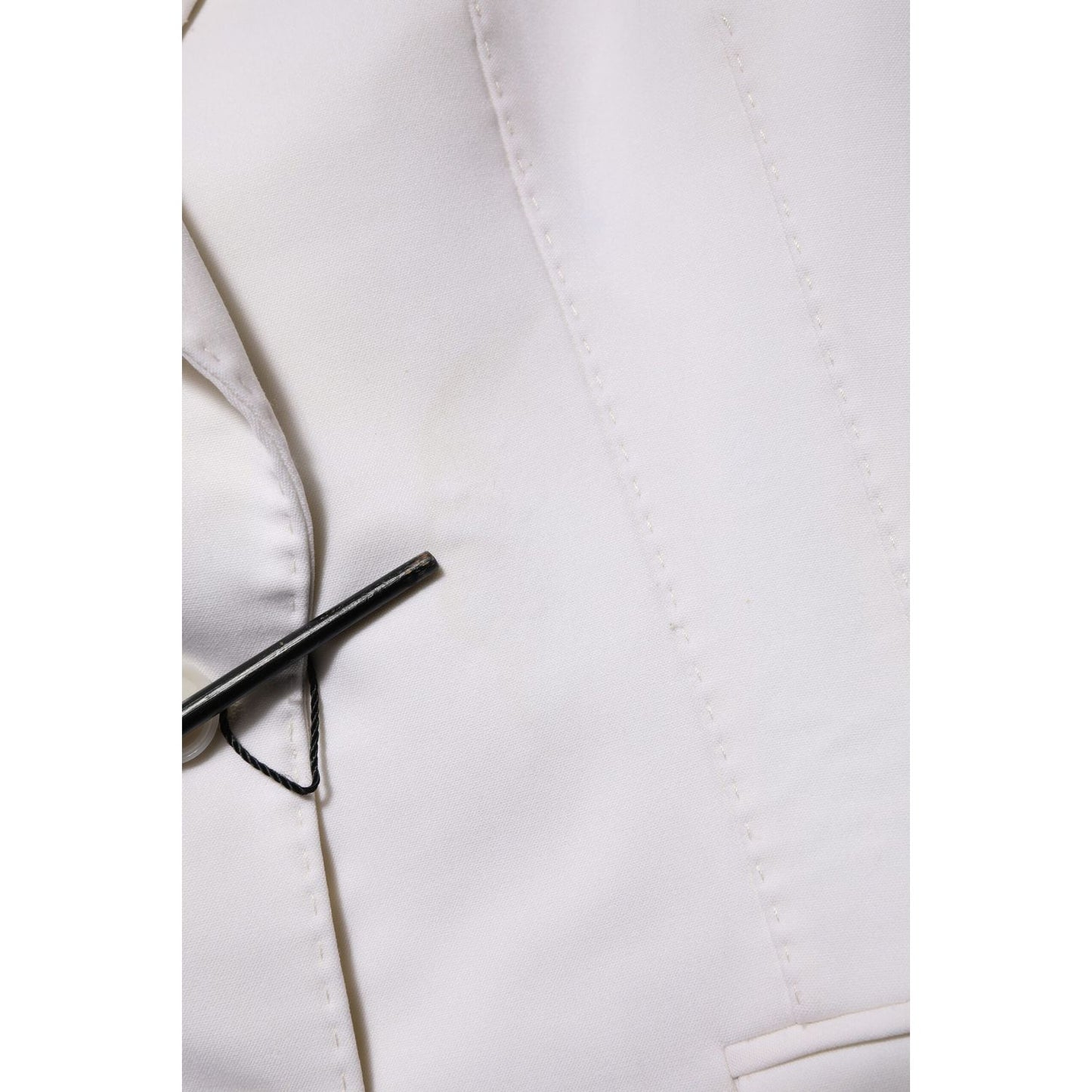Dolce & Gabbana White Wool Single Breasted Women Coat Jacket JKT41312-42