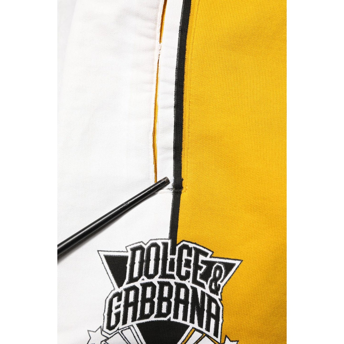 Dolce & Gabbana Yellow Cotton Logo Drawstring Jogger Sweatpants Pants PAN76388-56