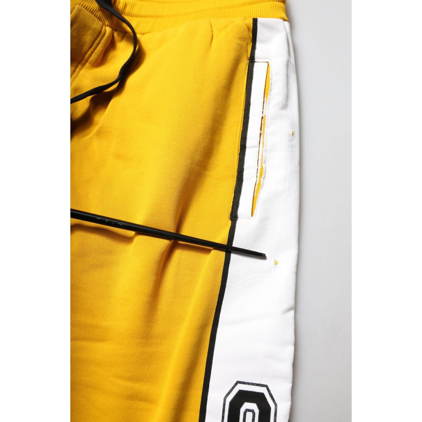 Dolce & Gabbana Yellow Cotton Print Jogger Sweatpants Pants PAN76391-56