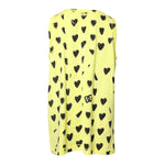 Dolce & Gabbana Yellow Cotton Sleeveless DG Heart T-shirt TSH90338-50
