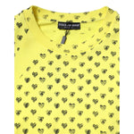Dolce & Gabbana Yellow Heart Crew Neck Men Pullover Sweater TSH90297-52