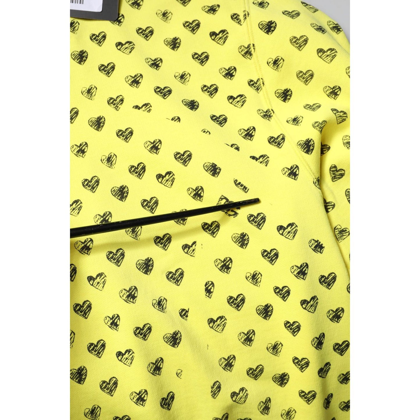 Dolce & Gabbana Yellow Heart Crew Neck Men Pullover Sweater TSH90297-52
