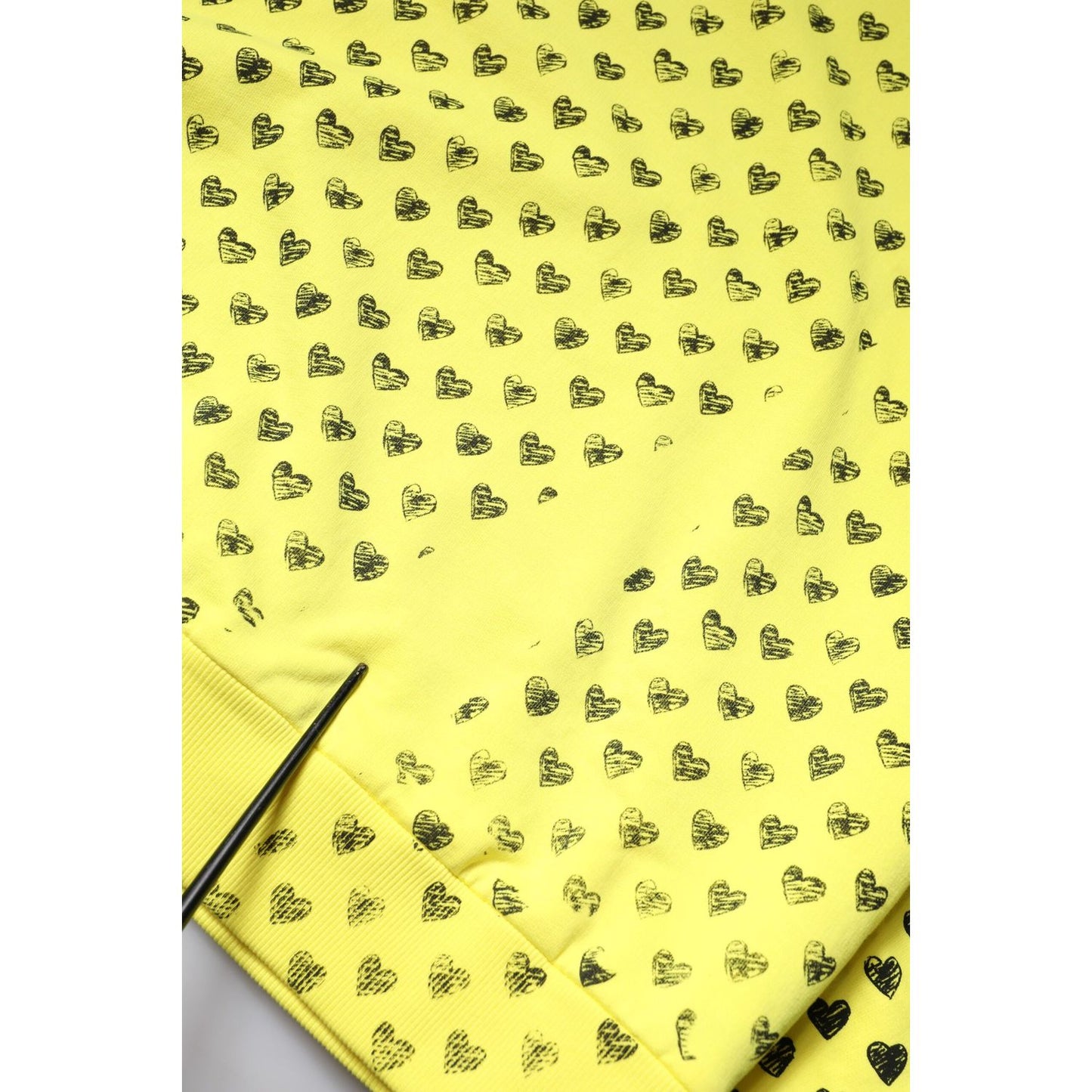 Dolce & Gabbana Yellow Heart Crew Neck Men Pullover Sweater TSH90297-52