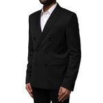 Emporio Armani Black Double Breasted Men Jacket Suit Blazer JKT41461-48