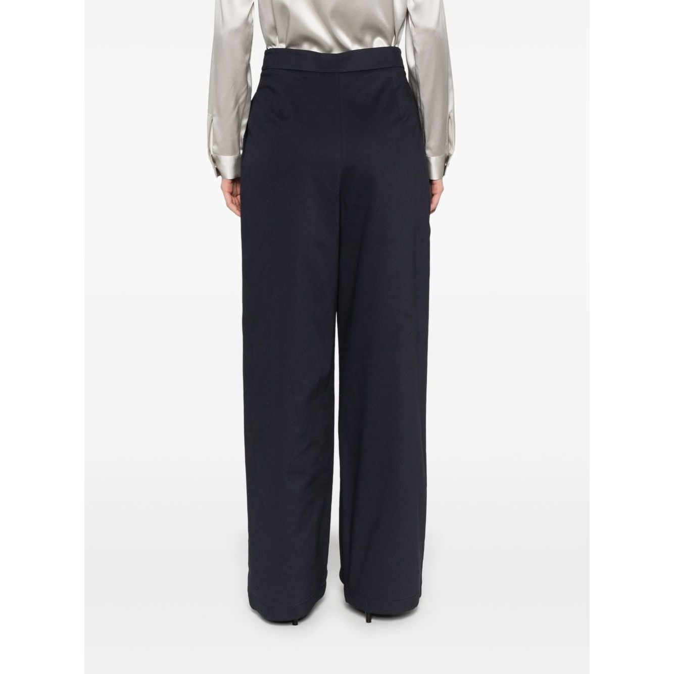 Emporio Armani Cotton Wide Leg Trousers Trousers