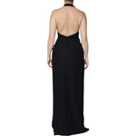Emporio Armani Black Sleeveless Halter Sheath Long Gown Dress DR81474-44