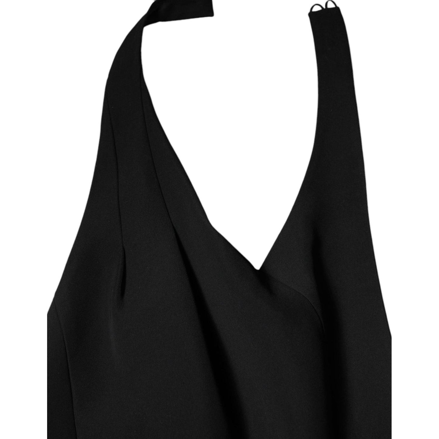 Emporio Armani Black Sleeveless Halter Sheath Long Gown Dress DR81474-44