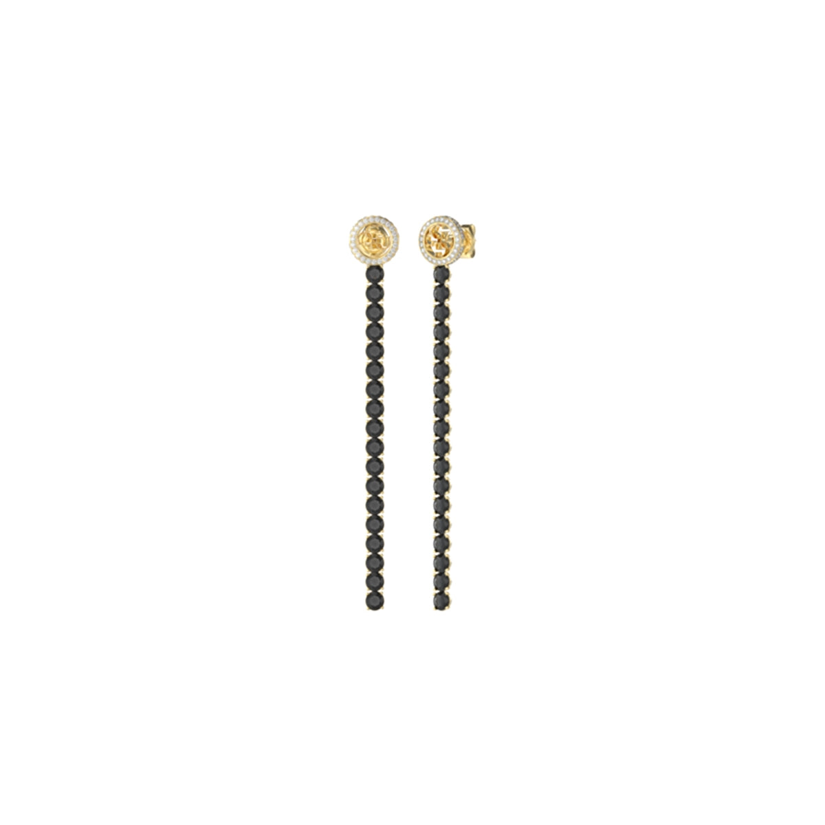 GUESS JEWELS JEWELRY Mod. JUBE05144JWYGBKT-U gold and black earrings