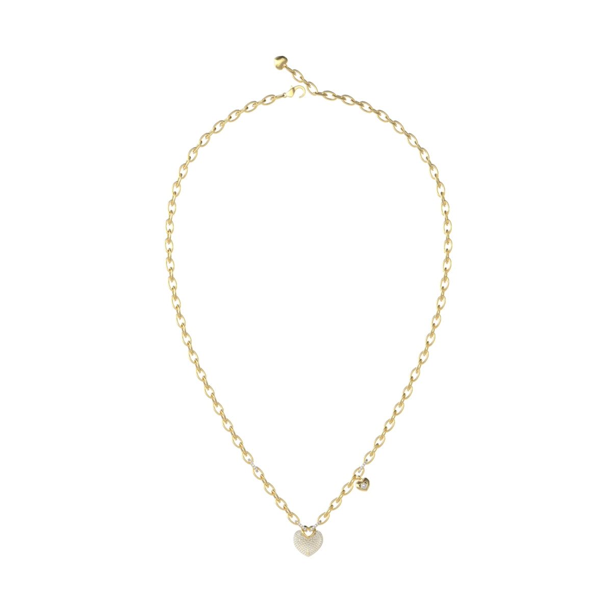 GUESS JEWELS JEWELRY Mod. JUBN05212JWYGT-U elegant gold chain necklace with heart pendant