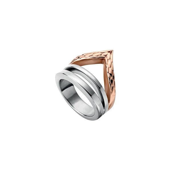 JUST CAVALLI JEWELS JEWELRY Mod. JCRG00110407 ring with mixed metal design