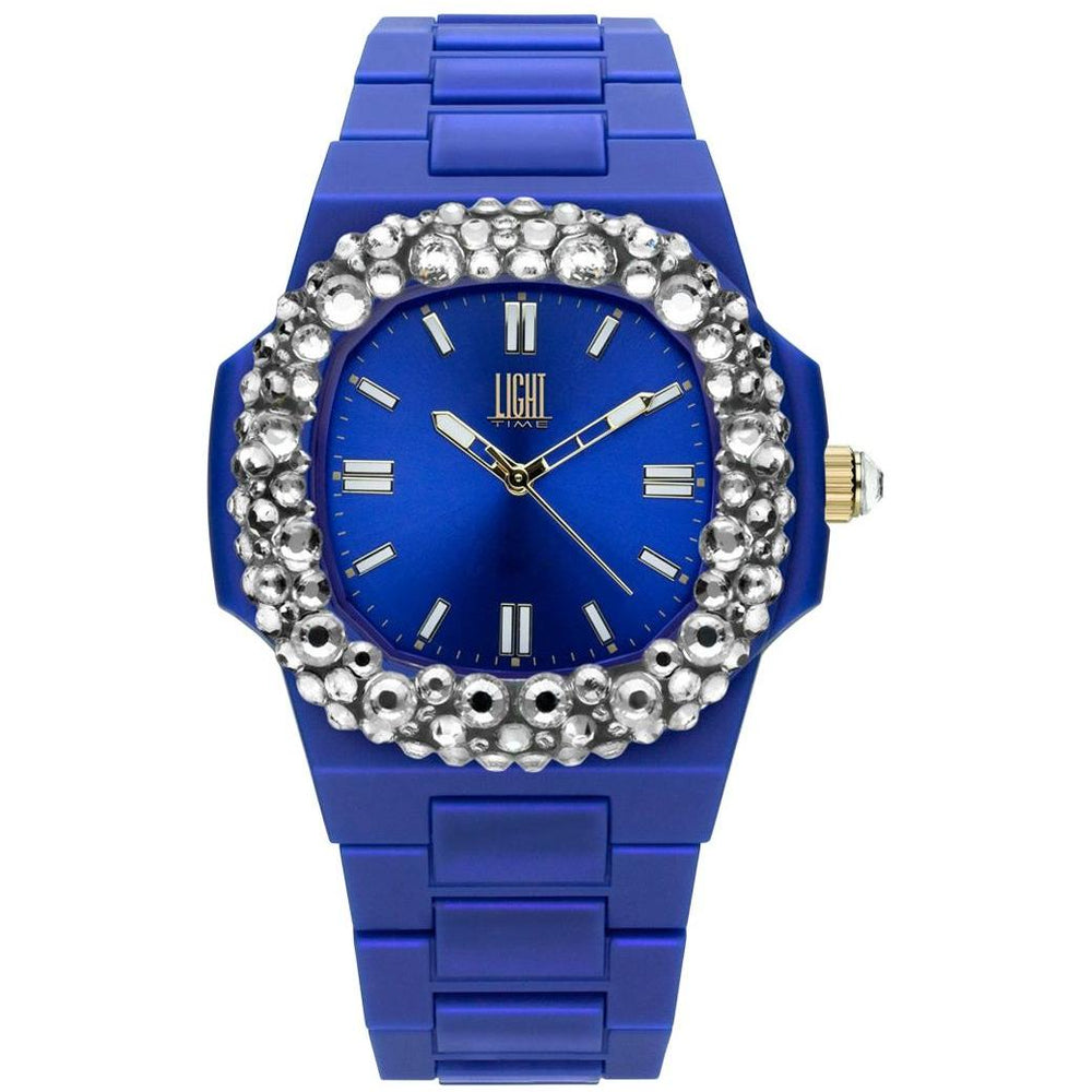 LIGHT TIME Mod. VELVET NAUTILUS - Blue Clear Strass L512-BL-1
