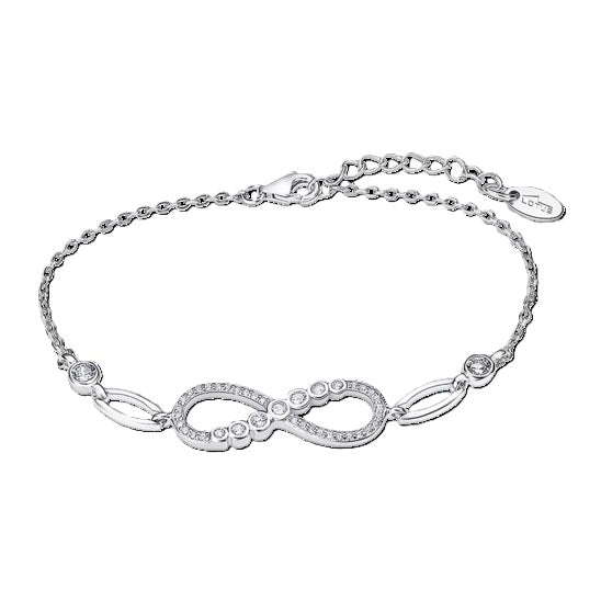 Alt Tag: LOTUS JEWELS JEWELRY Mod. LP3189-2/1 stylish infinity bracelet with intricate design and sparkling stones