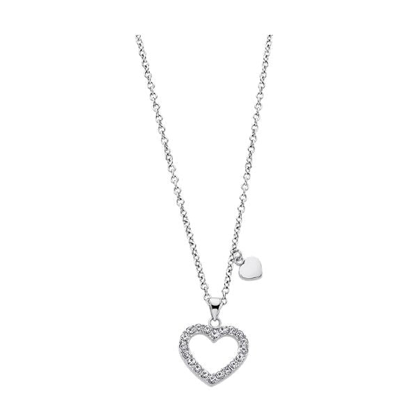 LOTUS JEWELS JEWELRY Mod. LS2026-1/1 heart pendant necklace with silver chain