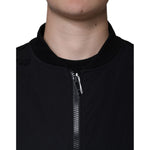 MSGM Black Cotton Full Zip Bomber Long Sleeves Jacket JKT41226-48