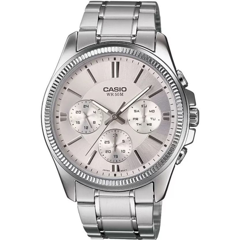 CASIO Mod. DAY DATE MULTIFUNCTION - ARGENT MTP-1375D-7AVDF