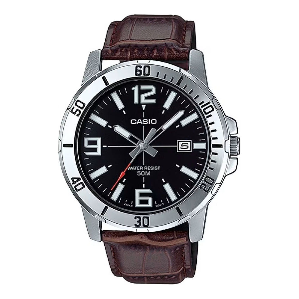 CASIO SPORT COLLECTION Mod. DIVER 50M LEATHER - BROWN MTP-VD01L-1BVUDF