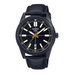 CASIO COLLECTION Mod. CASUAL DATE - LEATHER. FULL BLACK MTP-VD02BL-1EUDF