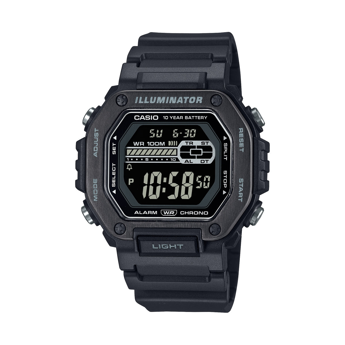 CASIO SPORT Mod. DIVER - OVERSIZE BLACK - ILLUMINATOR 10 YEARS BATTERY MWD-110HB-1BVEF
