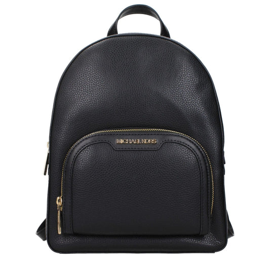 Michael Kors Black Leather Backpack with front logo and adjustable straps, MPN 35S2G8TB2LBLACK, code F83865.