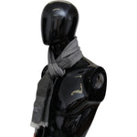 Missoni Elegant Striped Wool Scarf with Logo Embroidery Missoni Black