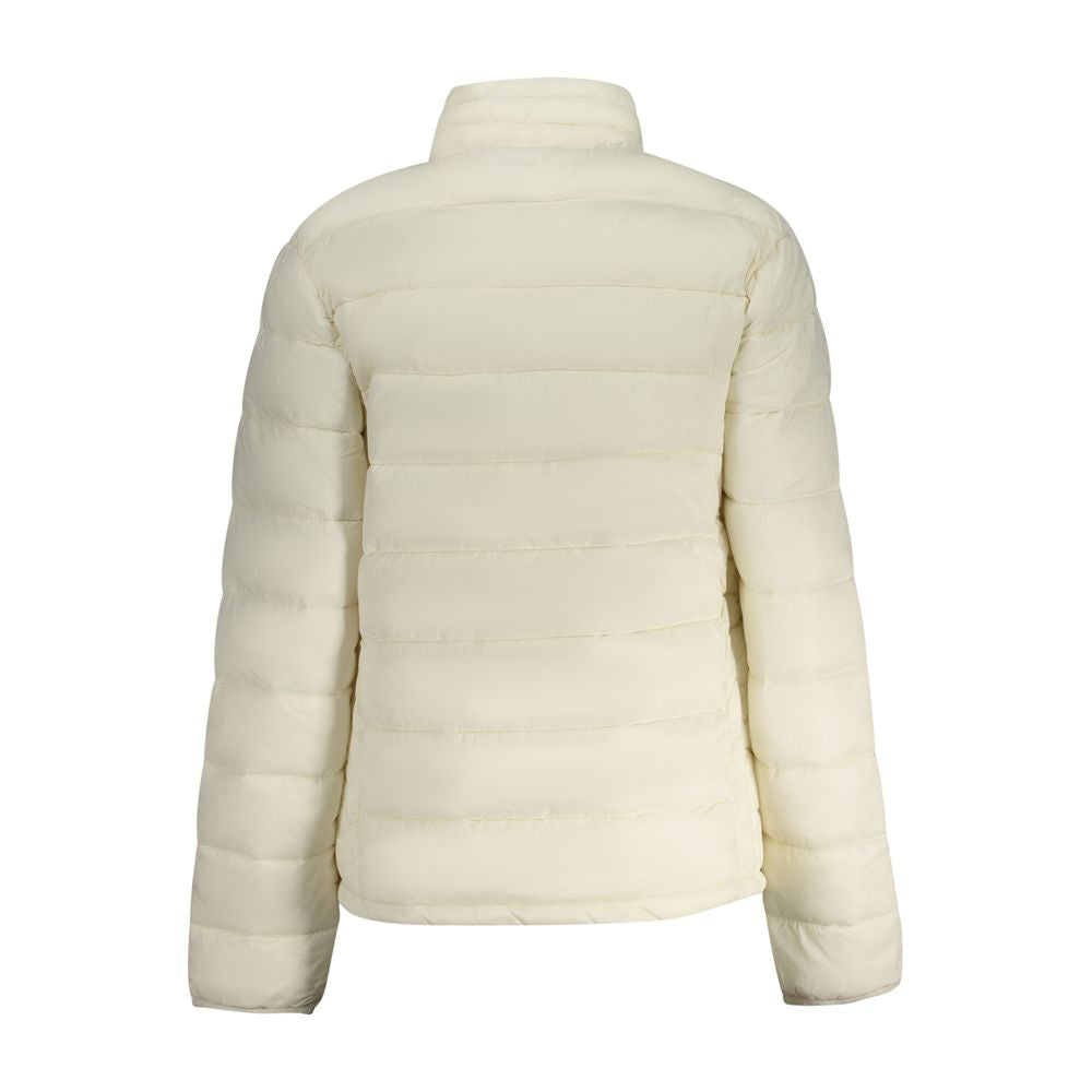Rear view of North Sails White Polyamide Jackets & Coat with long sleeves and quilted design, featuring two external pockets.
