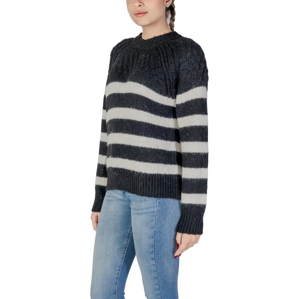 Only Black And White Recycled Polyester Sweater ON-15852202438-IT42|M