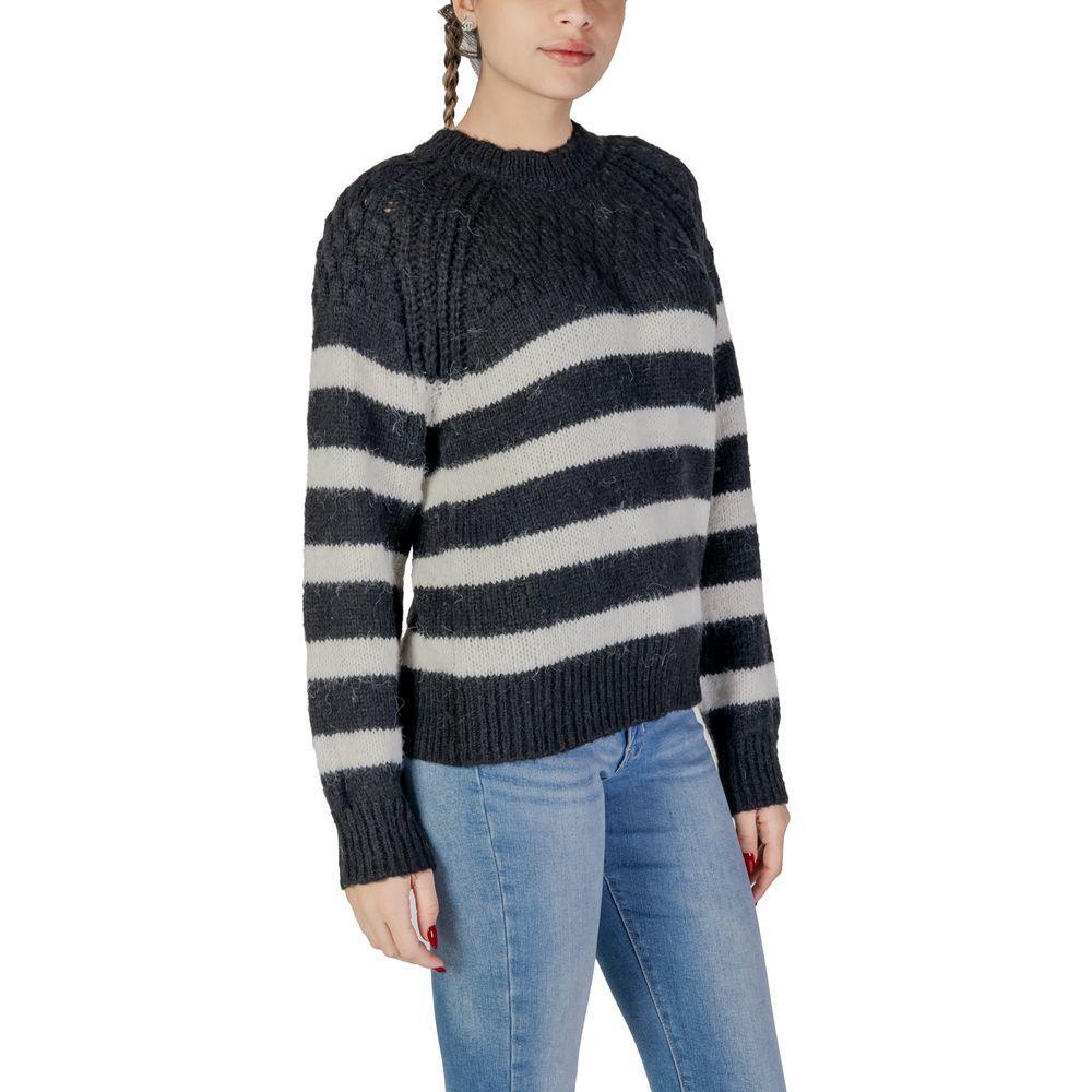 Only Black And White Recycled Polyester Sweater ON-15852202438-IT42|M