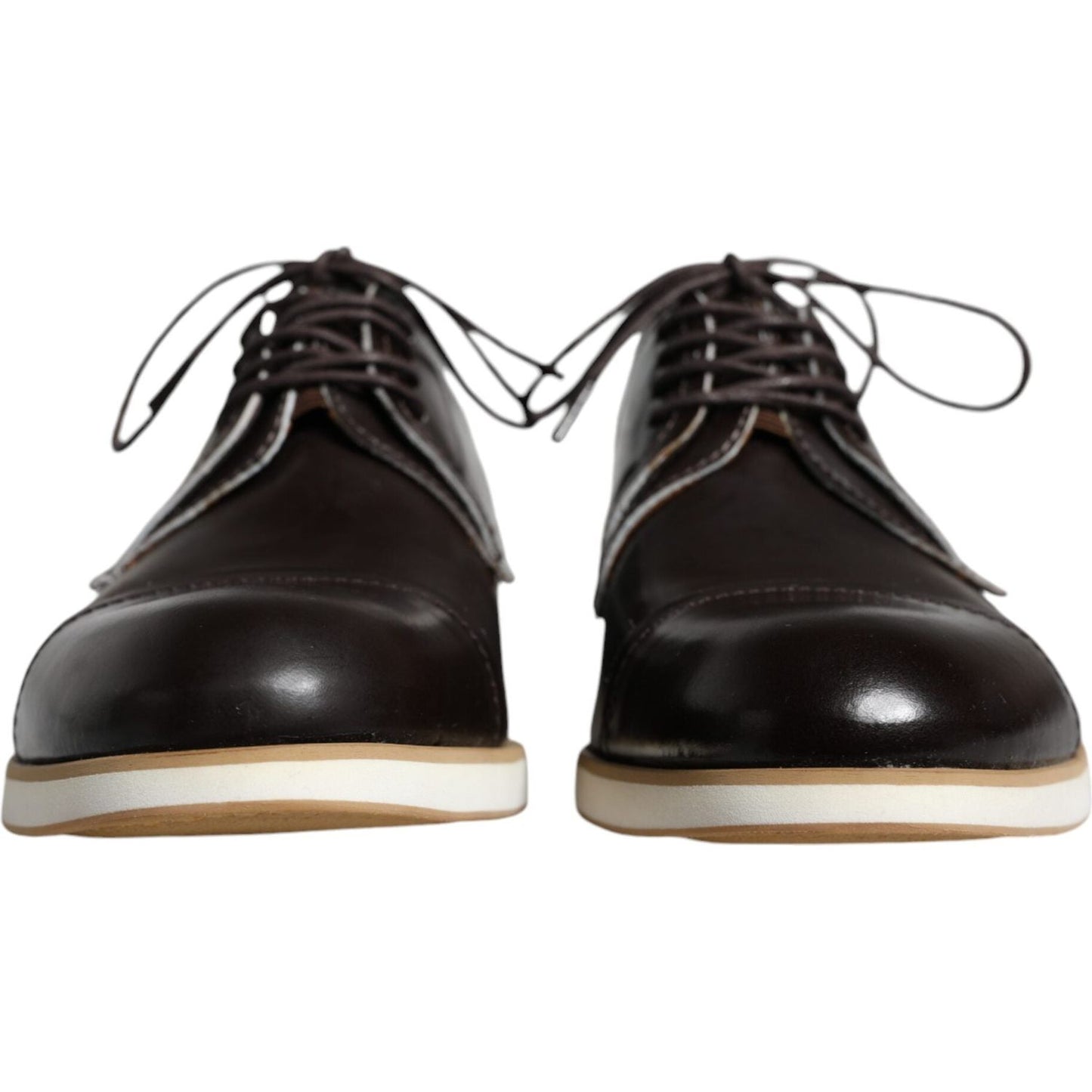 Pollini Black White Leather Lace Up Men Dress Formal Shoes MV4436-41